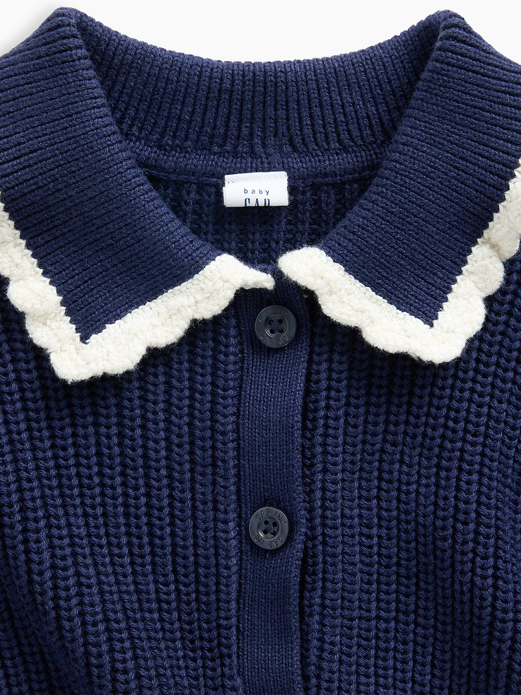 Image number 3 showing, Baby & Toddler Collared Cardigan Sweater