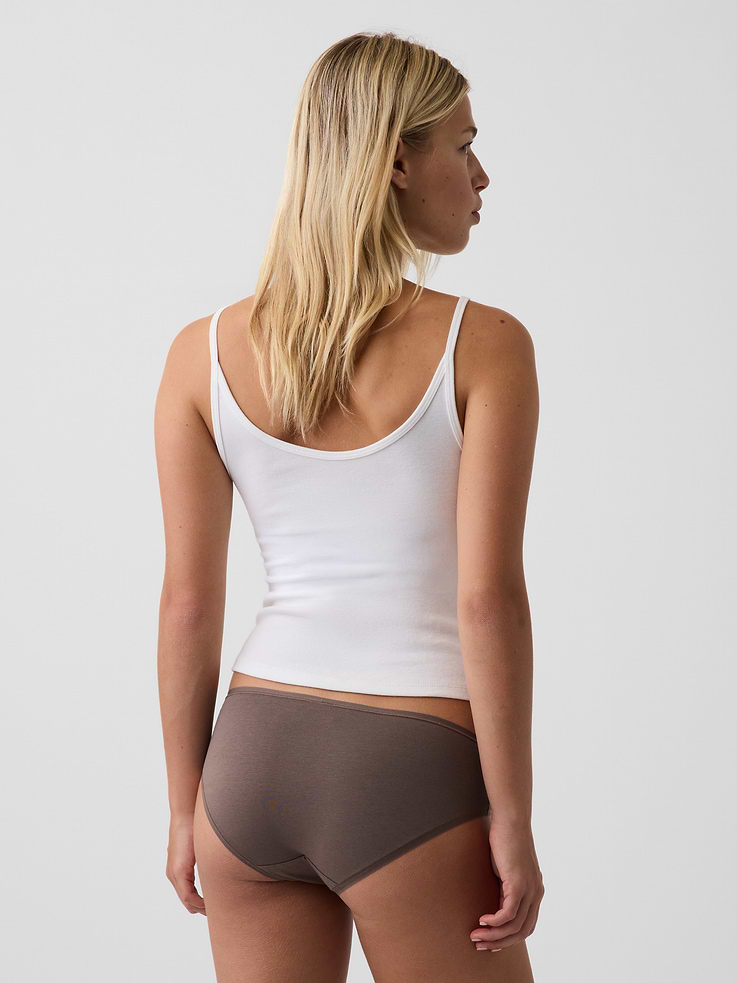 L'image numéro 2 présente Culotte taille basse en coton biologique extensible PureDouceur