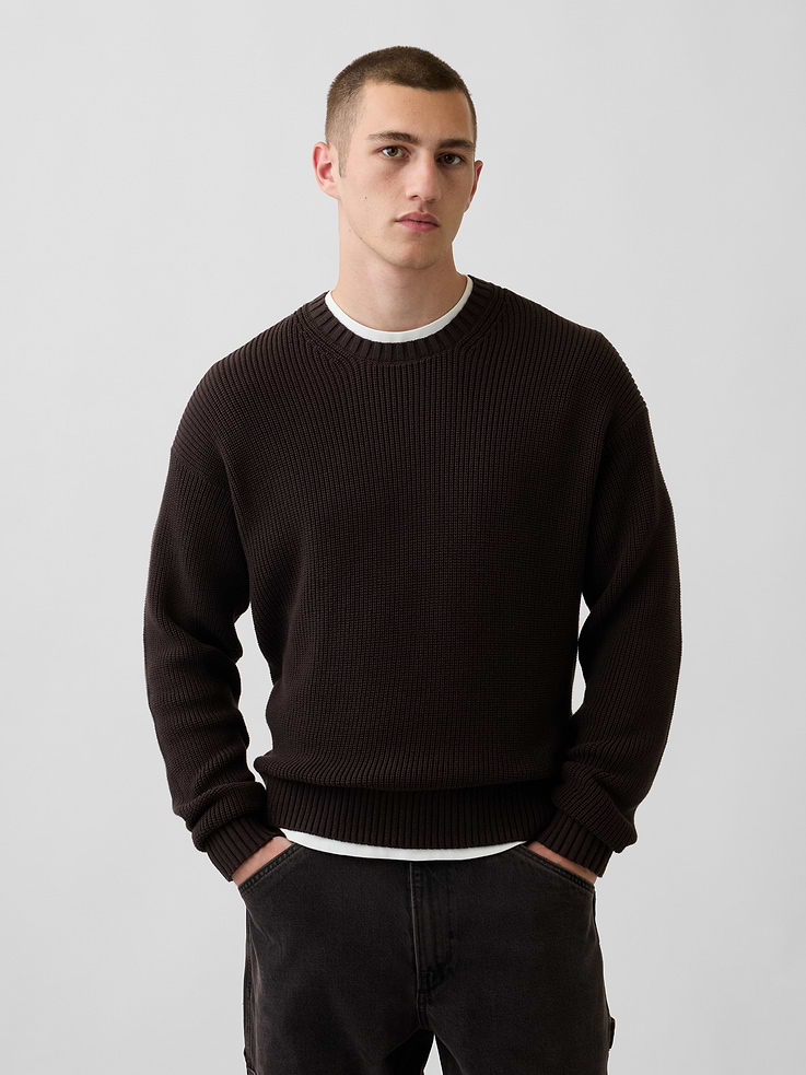 Image number 1 showing, Relaxed Shaker Sweater
