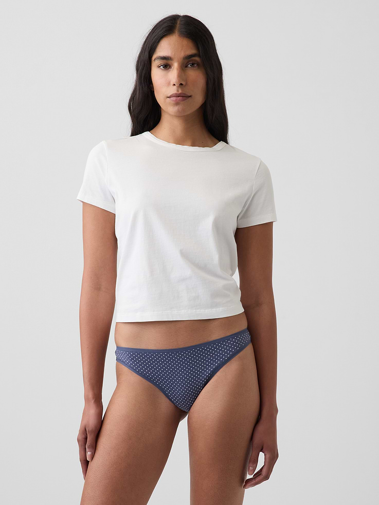 Image number 1 showing, SoftMade Organic Stretch Cotton Thong