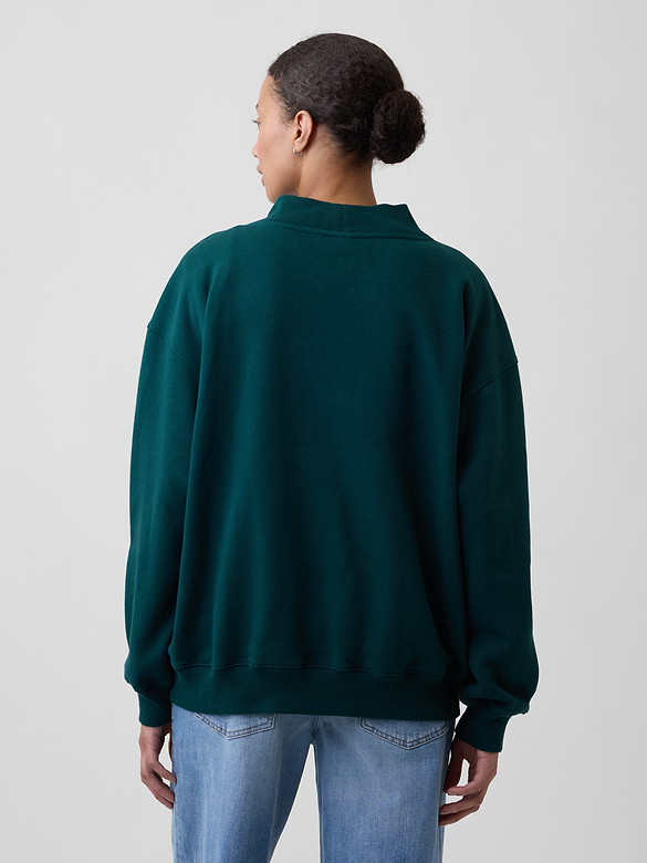 Oversized Gap Logo Mockneck Tunic Sweatshirt
