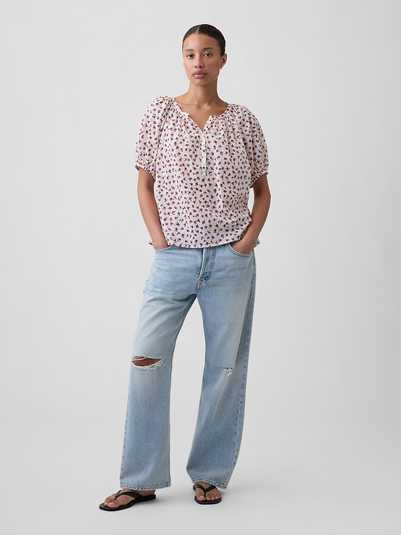 Oversized Puff Sleeve Top