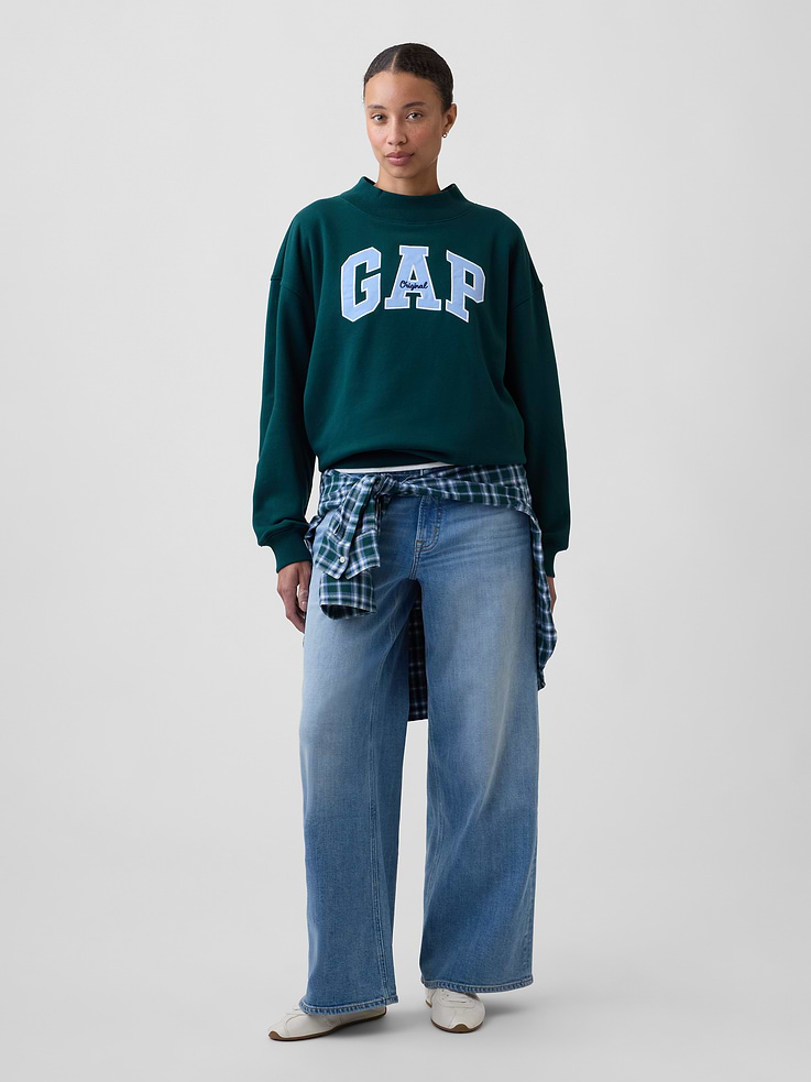 Image number 3 showing, Oversized Gap Logo Mockneck Tunic Sweatshirt