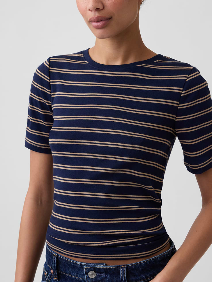 Image number 4 showing, Modern Ribbed Crewneck T-Shirt