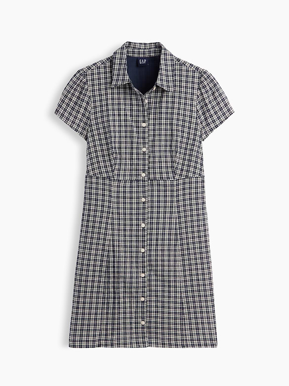 Empire-Waist Mini Shirtdress