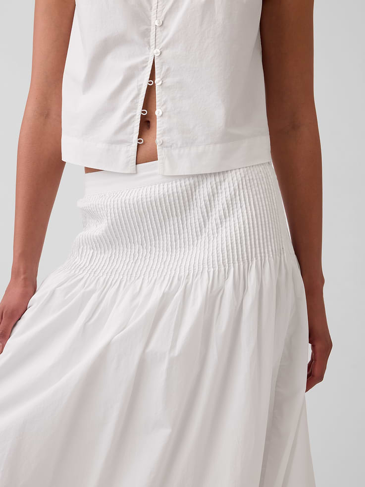 Image number 5 showing, Poplin Pintuck Maxi Skirt