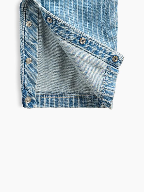 Baby Denim Stripe Utility One-Piece