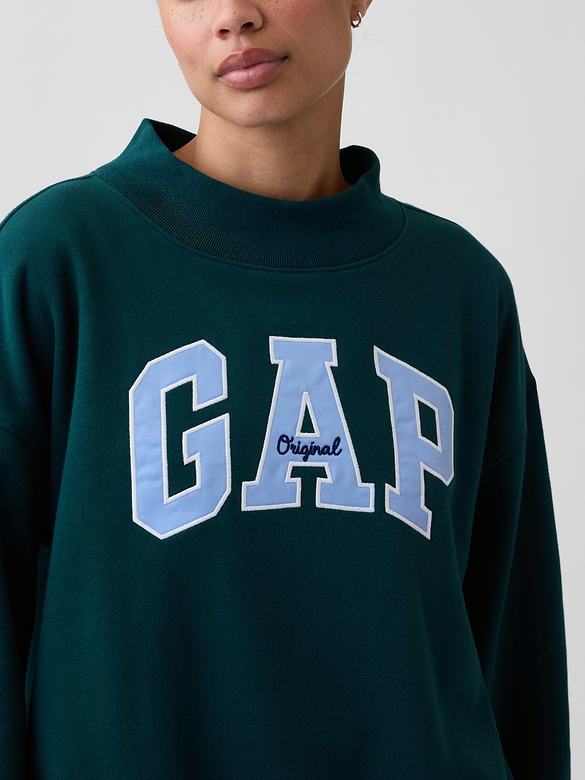Oversized Gap Logo Mockneck Tunic Sweatshirt