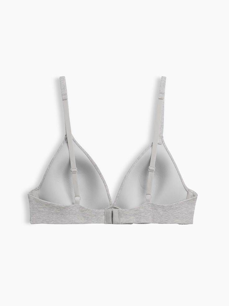 L'image numéro 7 présente Soutien-gorge à bonnets triangulaires en coton biologique extensible PureDouceur