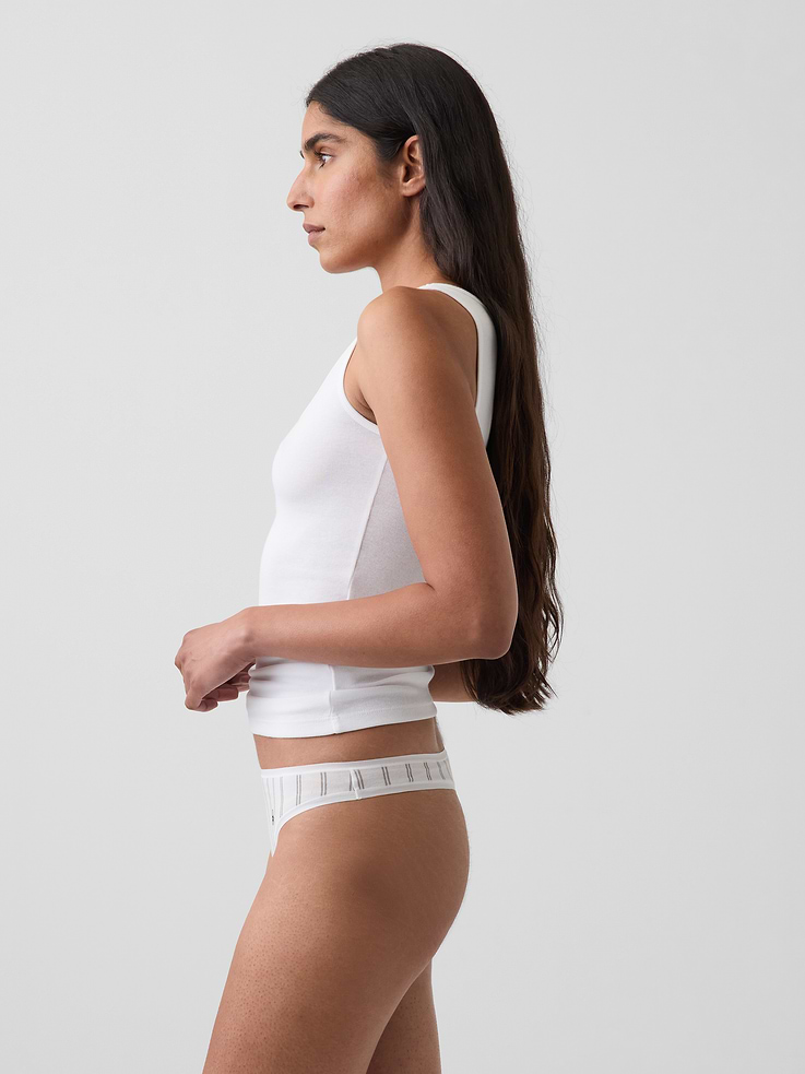 Image number 2 showing, SoftMade Organic Stretch Cotton Thong
