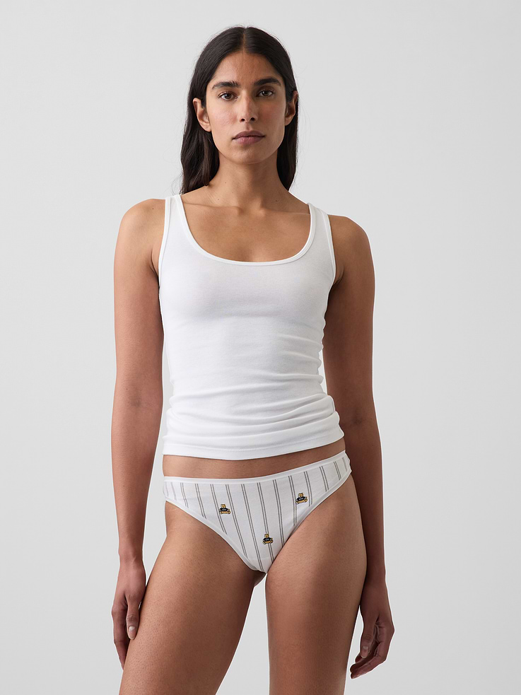 Image number 1 showing, SoftMade Organic Stretch Cotton Thong