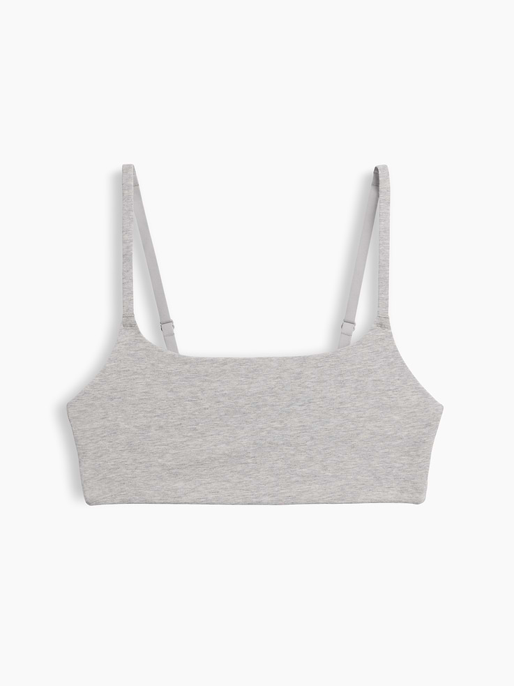 L'image numéro 6 présente Soutien-gorge léger à encolure dégagée en coton biologique extensible PureDouceur