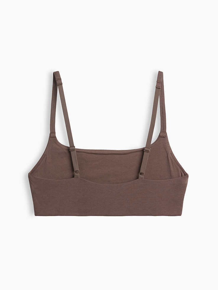 L'image numéro 7 présente Soutien-gorge léger à encolure dégagée en coton biologique extensible PureDouceur