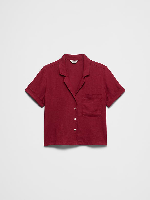 Linen-Blend Shirt