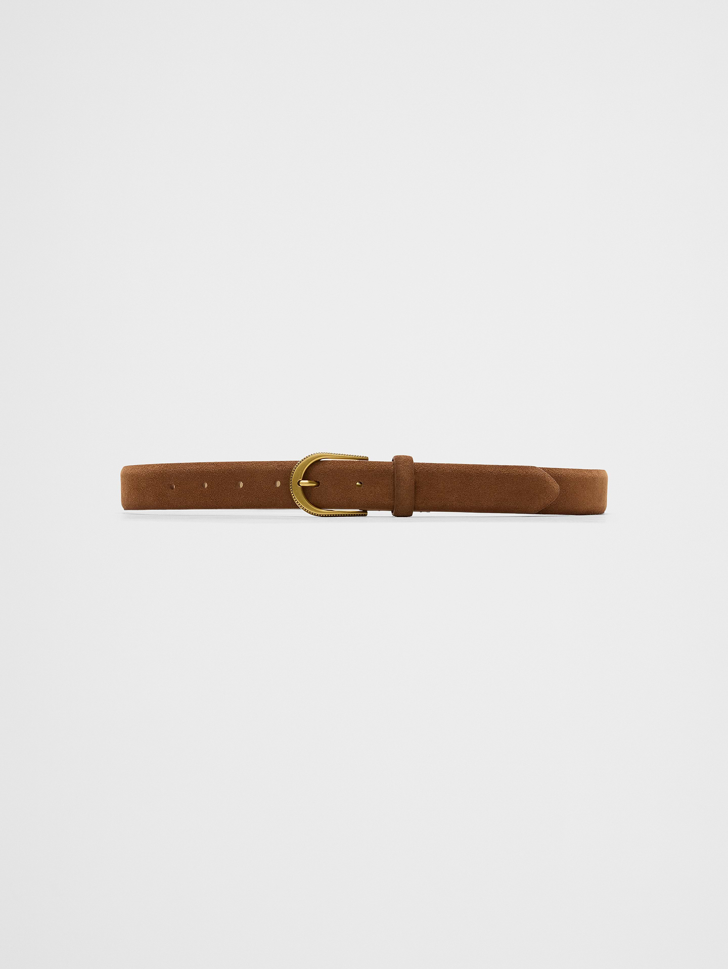 Image 1 of 2, Designed with a clean, timeless silhouette, this belt is available in either smooth vegan leather or soft vegan suede for versatile styling. Finished with a western-style buckle, it adds a refined touch while offering everyday ease—perfect for elevating both casual and more polished looks., Made exclusively for Banana Republic Factory., Product #1176355