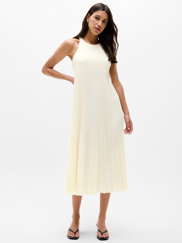 Featherweight Plissé Dress