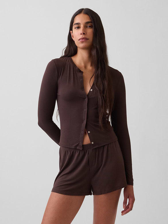 SoftMade Modal Rib PJ Cardigan