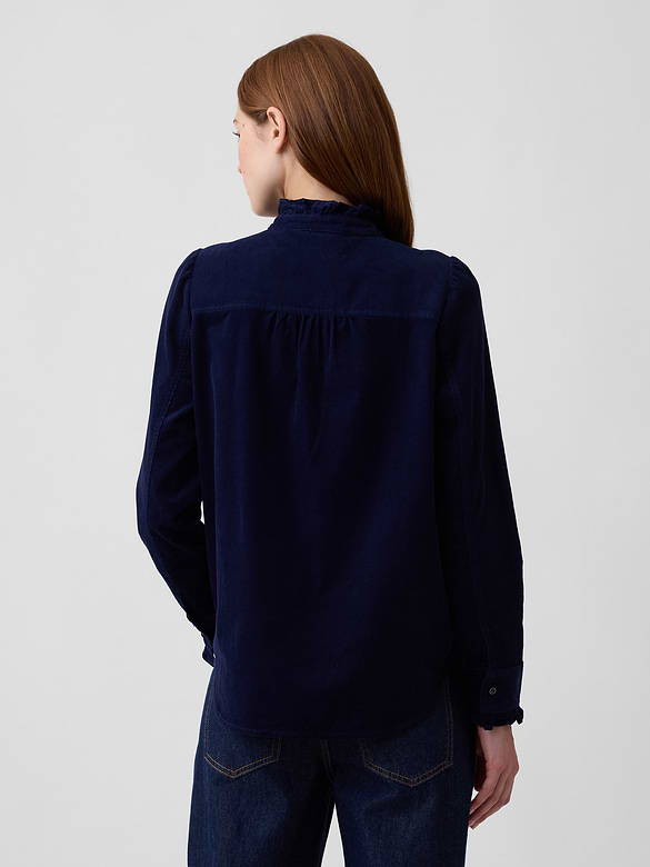 Corduroy Ruffle Shirt