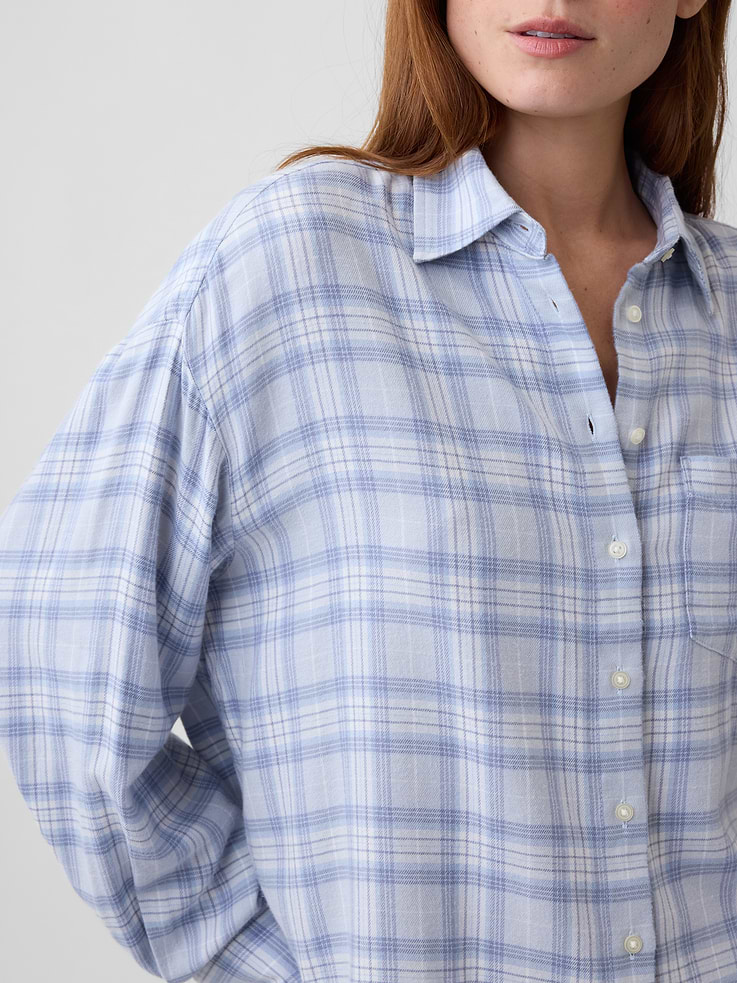 Image number 4 showing, Oversized Shirt in Flannel