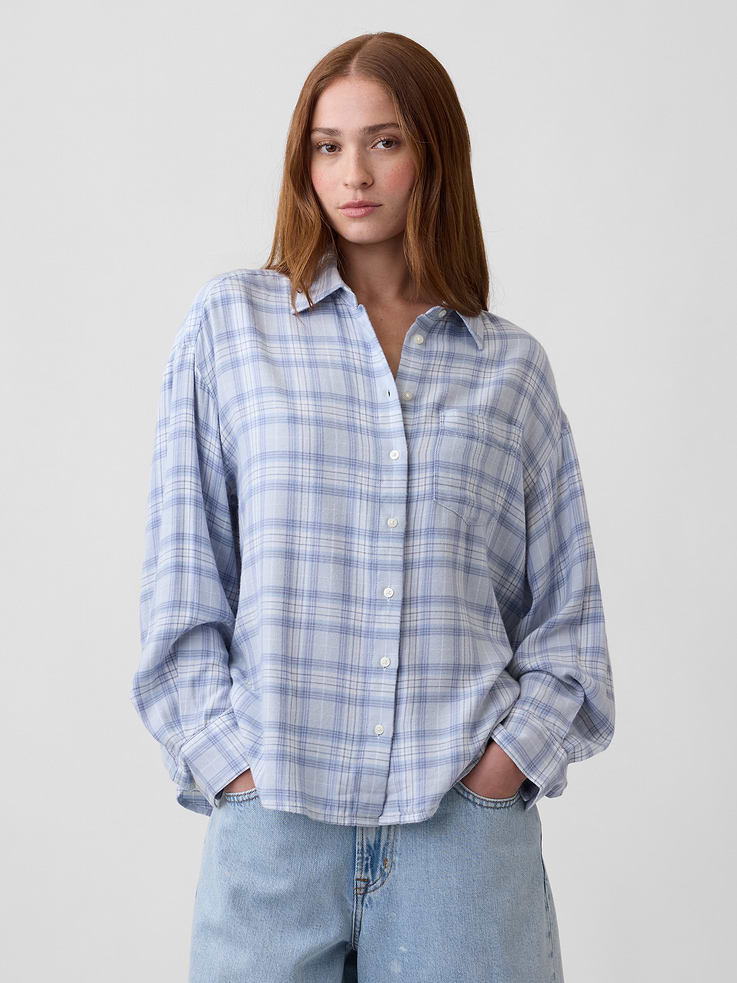 Image number 1 showing, Oversized Shirt in Flannel