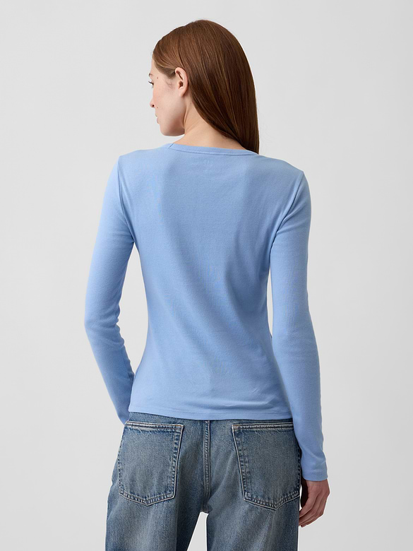 Modern Ribbed Crewneck T-Shirt
