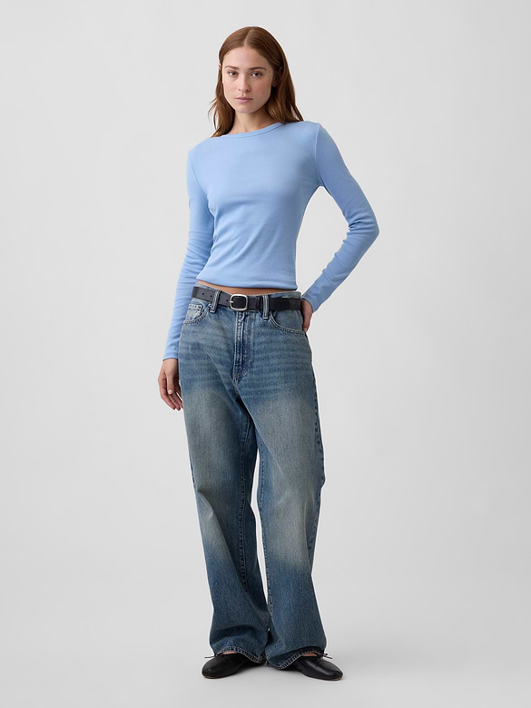 Modern Ribbed Crewneck T-Shirt