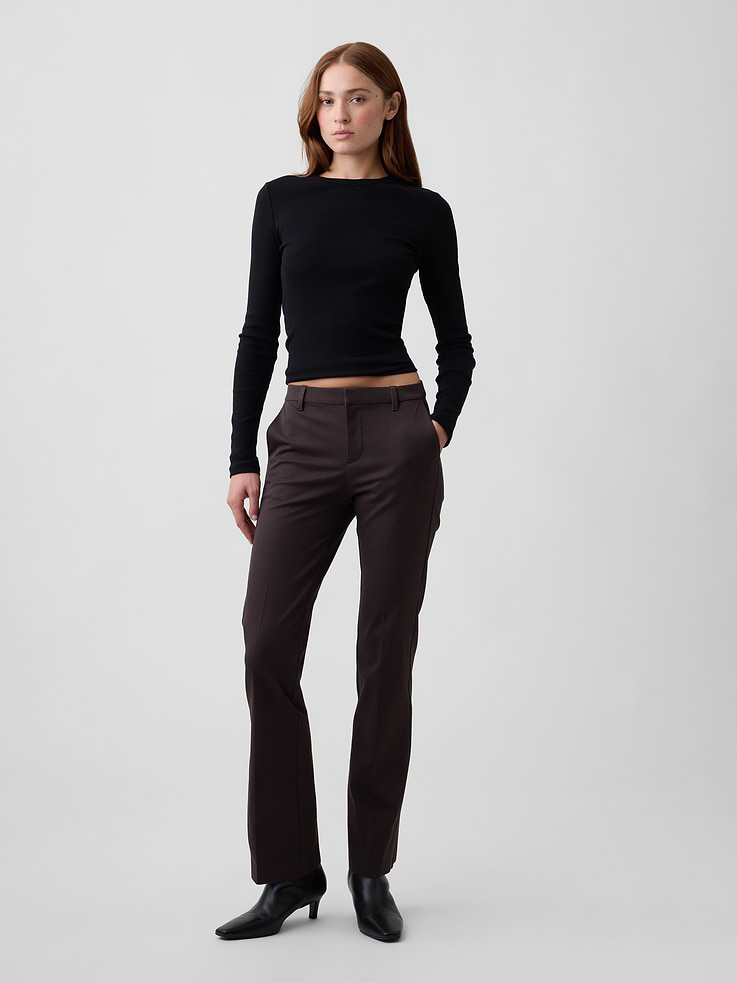 Image number 1 showing, Baby Boot Pants in Bi-Stretch