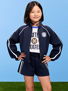 Image number 1 showing, Dynamic Fleece USA Full-Zip Graphic Jacket for Girls