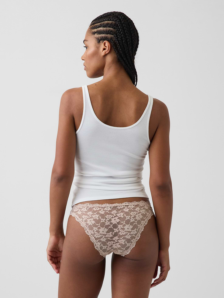 Image number 2 showing, Lace Cheeky Bikini