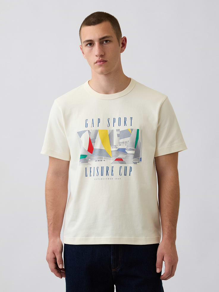 Image number 1 showing, Gap Sport Heavyweight Graphic T-Shirt