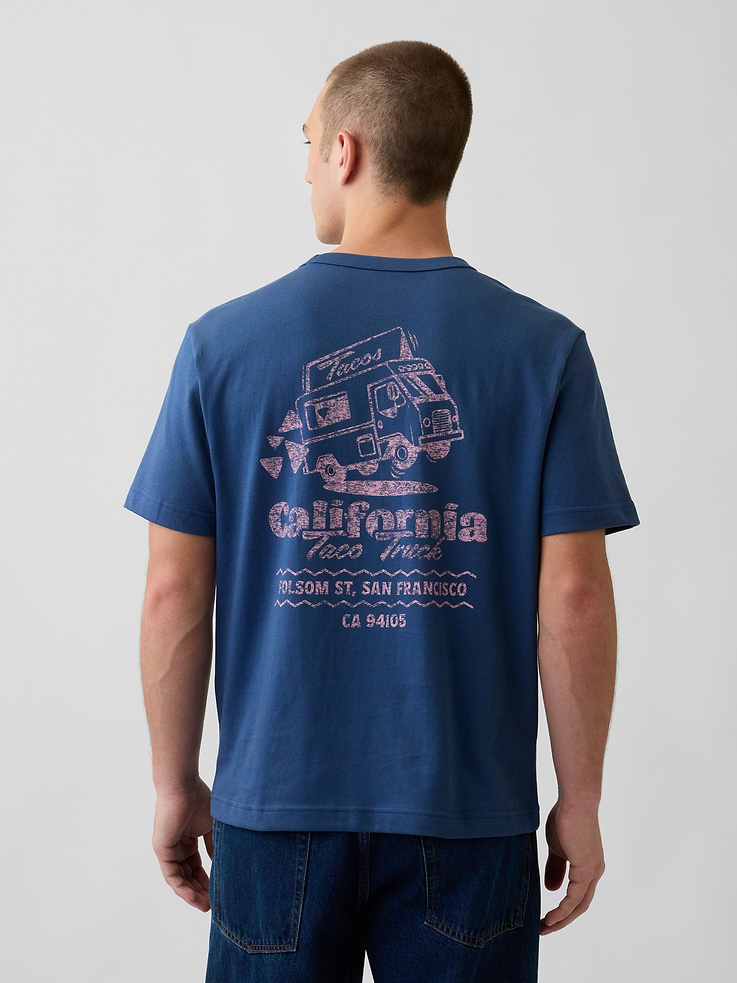 Image number 3 showing, California Taco Truck Heavyweight Graphic T-Shirt