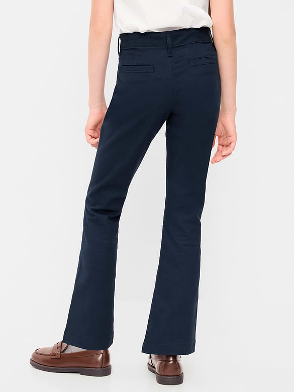 Pantalons d'uniforme extensible en sergé pour fille