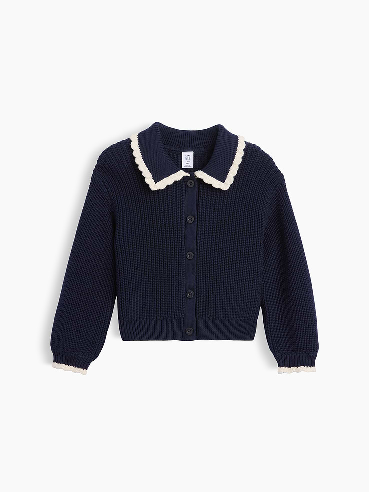 Image number 1 showing, Baby & Toddler Collared Cardigan Sweater
