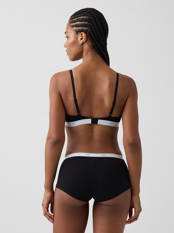 SoftMade Organic Stretch Cotton Logo Triangle Bra