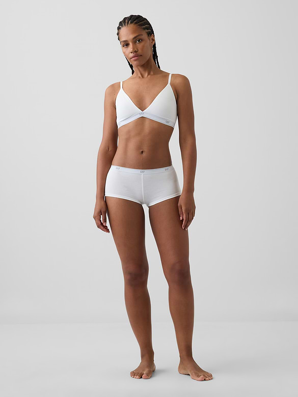 SoftMade Organic Stretch Cotton Logo Triangle Bra