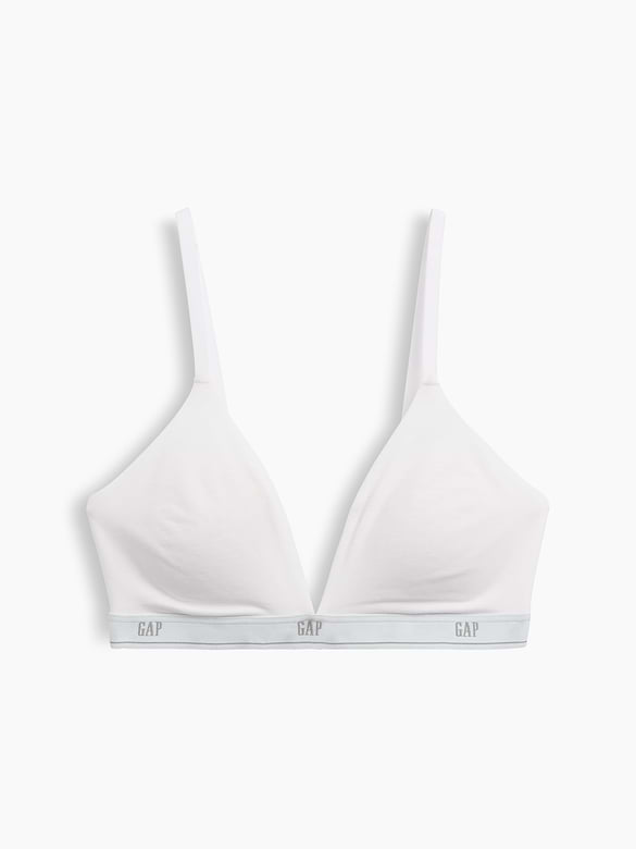 SoftMade Organic Stretch Cotton Logo Triangle Bra