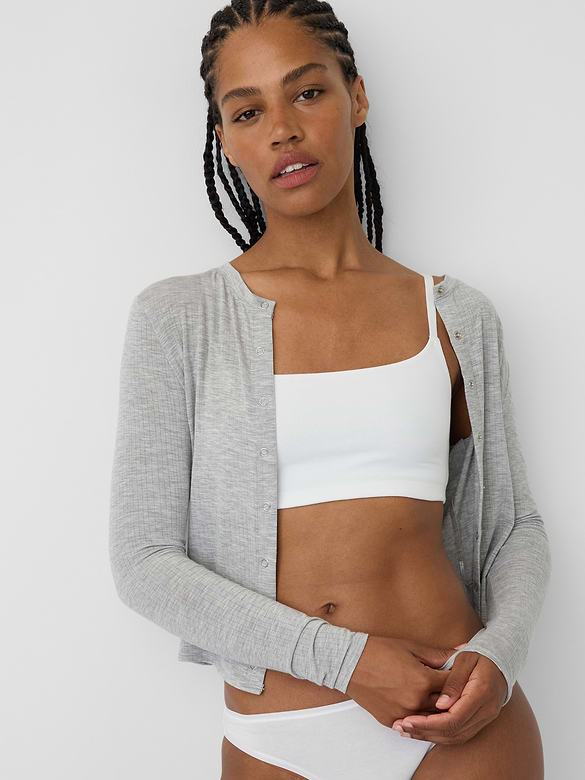 SoftMade Organic Stretch Cotton Scoop Bralette