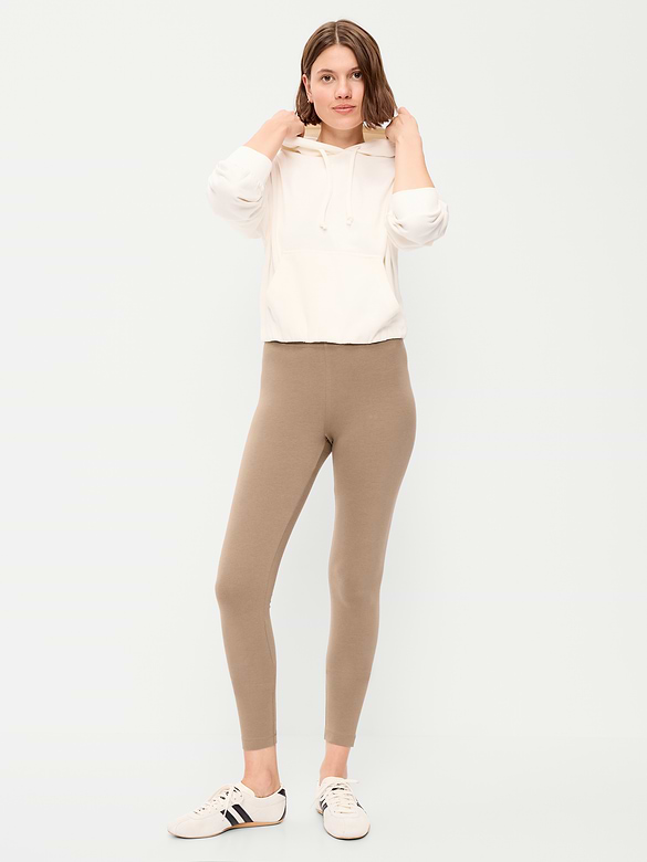 High-Waisted Jersey Fashion Layering Leggings