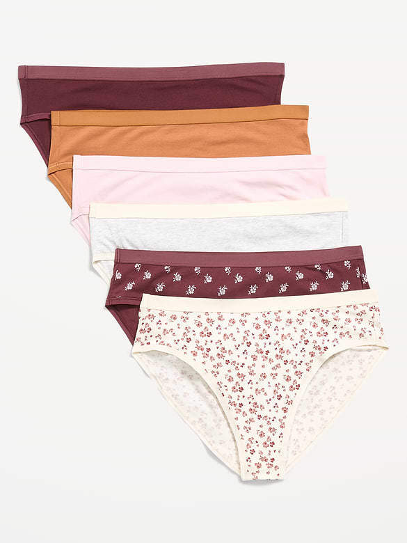 High-Waisted Everyday Cotton Underwear 6-Pack