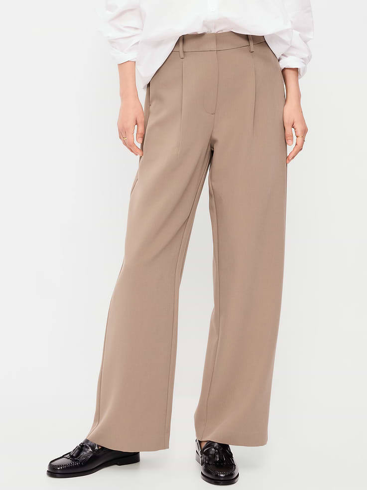 Image number 2 showing, Extra High-Waisted Taylor Wide-Leg Trouser Pants