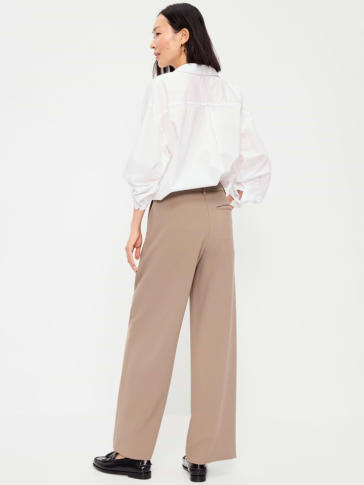 Image number 3 showing, Extra High-Waisted Taylor Wide-Leg Trouser Pants