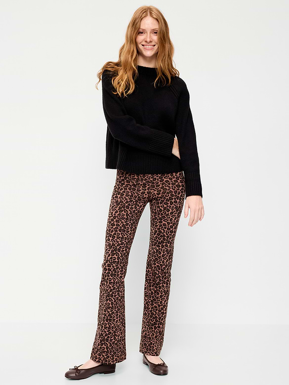 Legging évasé tendance à taille haute