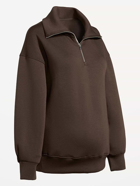 Maternity Bounce Fleece Half-Zip Pullover