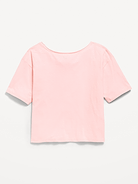Image 2 of 2, College Off-Shoulder Graphic T-Shirt for Girls