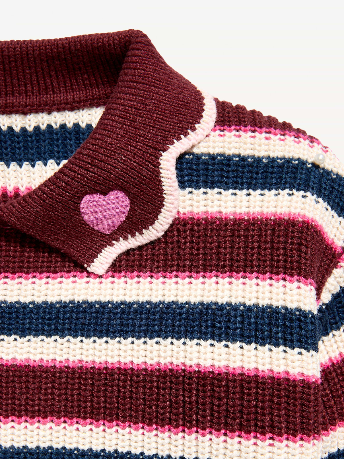 Image number 2 showing, Collared Striped Sweater for Toddler Girls