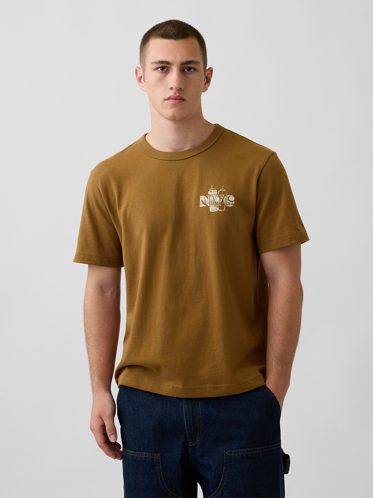 Image number 1 showing, Heavyweight Relaxed Graphic T-Shirt