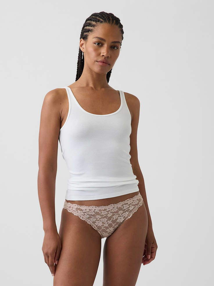 Image number 1 showing, Lace Cheeky Bikini