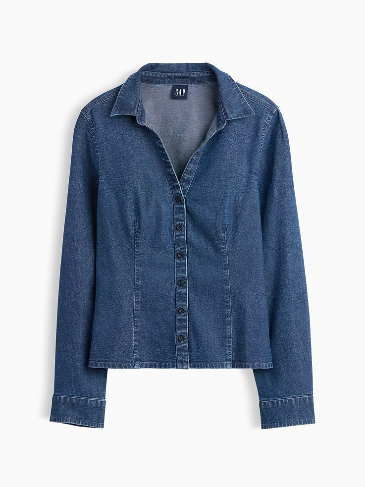 Image number 5 showing, Denim Fitted Shirt