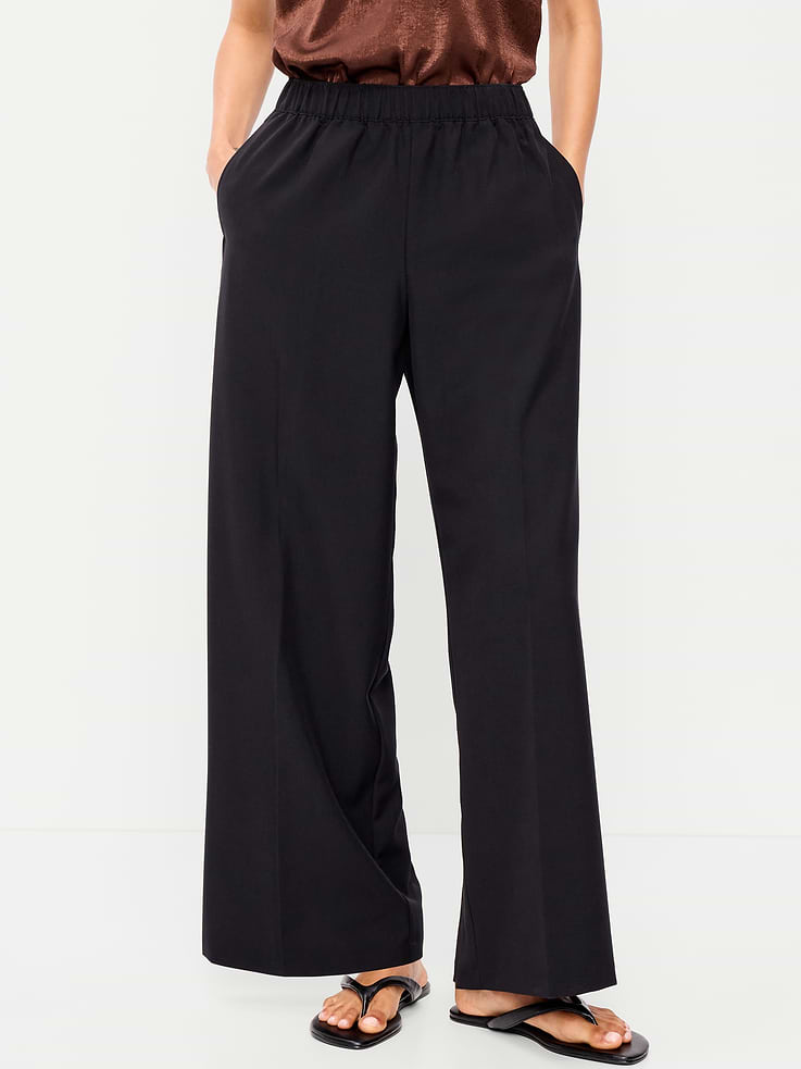 L'image numéro 2 présente Pantalon tailleur coupe généreuse à jambe large et taille haute