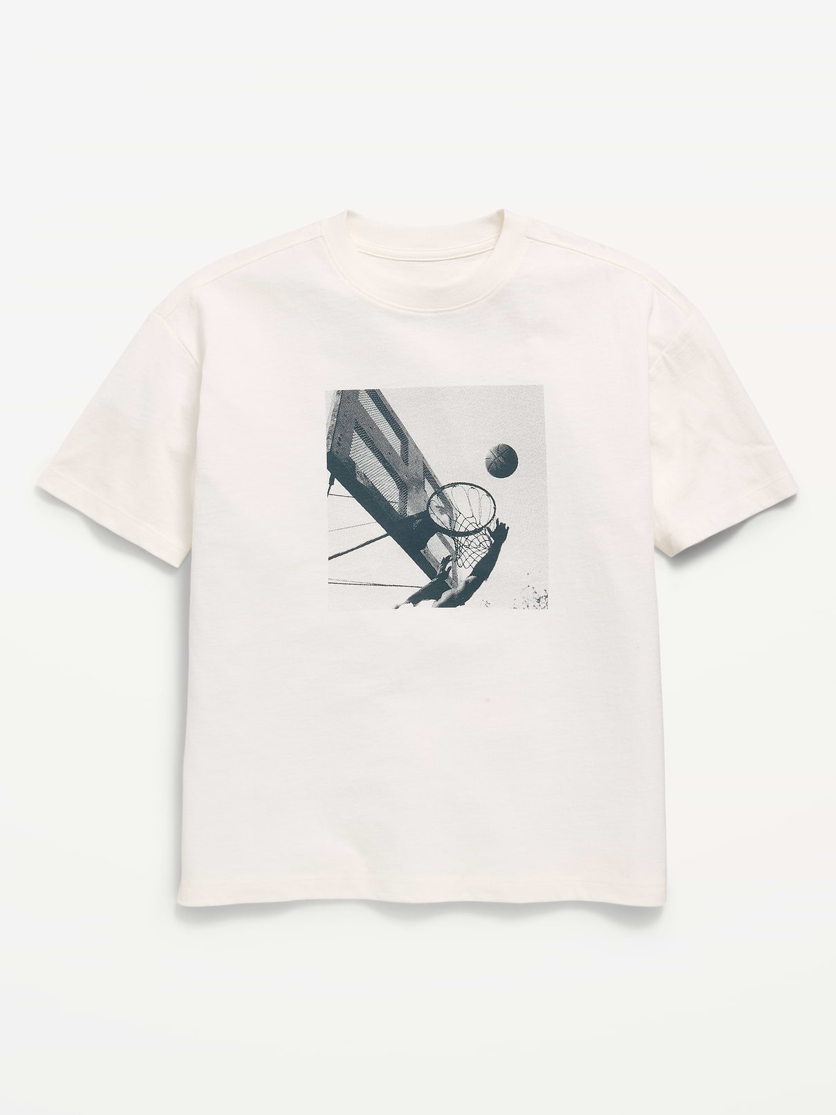 L'image numéro 1 présente T-shirt surdimensionné à manches courtes et à imprimé pour garçon